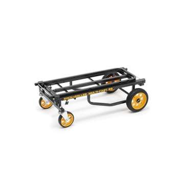 Rock-N-Roller R8RT (Mid) 8-in-1 Folding Multi-Cart/Hand Truck/Dolly/Platform Cart/34" to 52" Telescoping Frame/500 lbs. Frame Capacity, Black