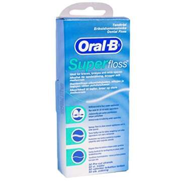 Oral-B Super Floss 50 Pieces Pre-Cut (Pack of 12) for Ultimate Dental Care