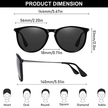 Ougenni Vintage Polarized Sunglasses 3 Pack with UV400 Protection