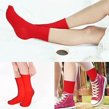 Colorful Crew Socks - 20 Pairs Lightweight Cotton