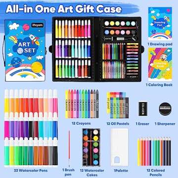 iBayam Art Supplies, 149-Pack Drawing Kit Painting Art Set Art Kits Gifts Box, Arts and Crafts for K...