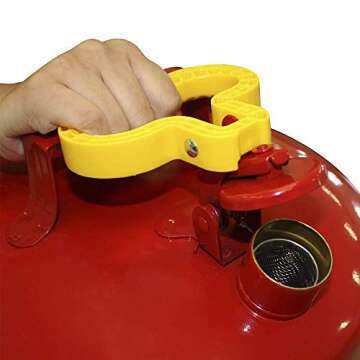 Eagle 2 Gallon Type I Red Safety Gas Can for Gasoline with Flame Arrester, Self-Closing Lid, and F-1...