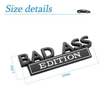 Car Bad Ass Edition Emblem, 3D Fender Badge Decal Car Sticker with 3M Adhesive, Auto Accessories for...