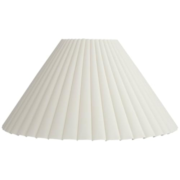 Antique White Empire Box Pleat Lamp Shade with Finial