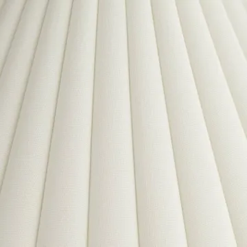 Antique White Empire Box Pleat Lamp Shade with Finial