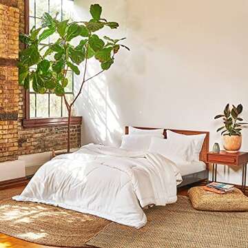 Buffy Cloud Comforter - Machine Washable Lyocell Fabric, Down-Alternative Fill, Extra Fluffy Quilted Duvet Insert with Corner Tabs (Ful/Queen)