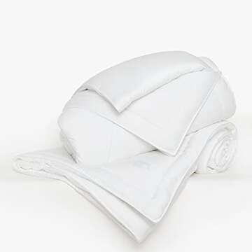 Buffy Cloud Comforter - Machine Washable Lyocell Fabric, Down-Alternative Fill, Extra Fluffy Quilted Duvet Insert with Corner Tabs (Ful/Queen)