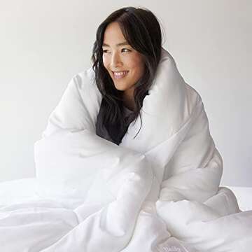 Buffy Cloud Comforter - Machine Washable Lyocell Fabric, Down-Alternative Fill, Extra Fluffy Quilted Duvet Insert with Corner Tabs (Ful/Queen)