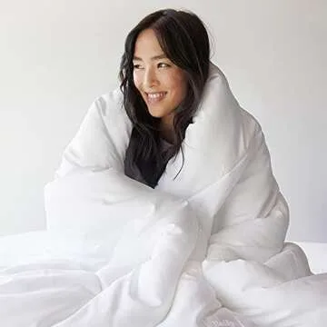 Buffy Cloud Comforter - Machine Washable Lyocell Fabric, Down-Alternative Fill, Extra Fluffy Quilted Duvet Insert with Corner Tabs (Ful/Queen)