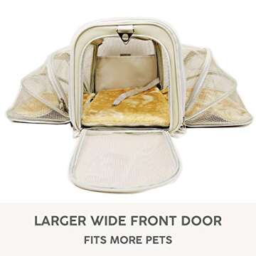 Jet Sitter V4 Expandable Airline Approved Dog Cat Pet Carrier Travel Bag (Large)