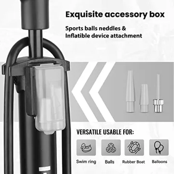 Hycline Bike Floor Pump 160 PSI High Pressure with Gauge