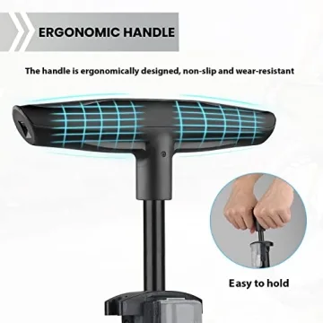 Hycline Bike Floor Pump 160 PSI High Pressure with Gauge