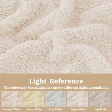 Ailemei Direct Knit Throw Blanket for Bed, Soft Thin Blankets for Sofa, Couch, Camping, Office Chair, Cozy Touch Lightweight Breathable Blanket All Season Use, Sand 60"x90"