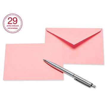 American Greetings Single Panel Blank Cards Bulk with Envelopes, Bright Pastel Colors (200-Count)