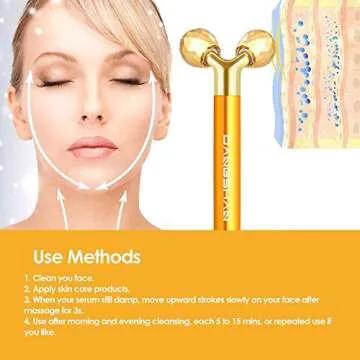 2-in-1 Golden Facial Massager Set for Radiant Skin