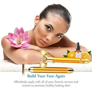 2-in-1 Golden Facial Massager Set for Radiant Skin