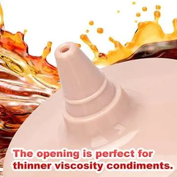 Qiuhome Condiment Squeeze Bottle,Ketchup Squeeze Bottle,Plastic Squeeze Bottle, 12oz (Pink)