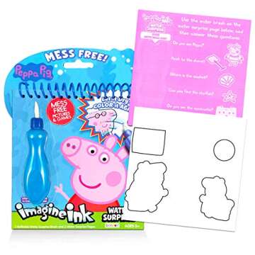 Peppa Pig Paint with Water Super Set for Toddlers Kids Bundle ~ Deluxe Mess-Free Book with Water Surprise Brush with Stickers and More (Party Supplies