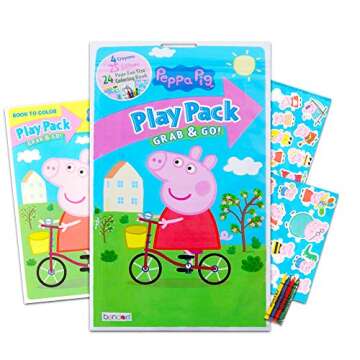 Peppa Pig Paint with Water Super Set for Toddlers Kids Bundle ~ Deluxe Mess-Free Book with Water Surprise Brush with Stickers and More (Party Supplies