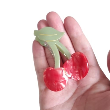 Stylish Cherry Claw Clips for Women - Durable Hair Accessories