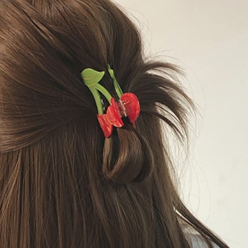 Stylish Cherry Claw Clips for Women - Durable Hair Accessories