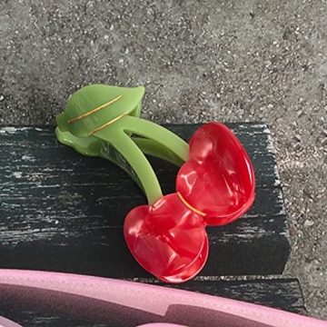 Stylish Cherry Claw Clips for Women - Durable Hair Accessories