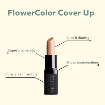 Ecco Bella FlowerColor Cover-Up Plant-Based Concealer – Full Coverage for Dark Circles, Under Eye ...