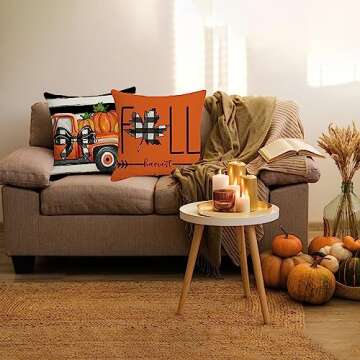 ONFAON 18x18 Fall Pillow Covers Set of 4 for Home