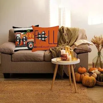 ONFAON 18x18 Fall Pillow Covers Set of 4 for Home