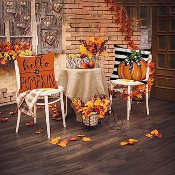 ONFAON 18x18 Fall Pillow Covers Set of 4 for Home