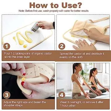 Organic Castor Oil Pack - Reusable & Comfortable Wrap Kit