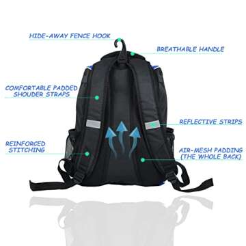 WOLT Youth Baseball Backpack - Perfect for All Ages & Gear