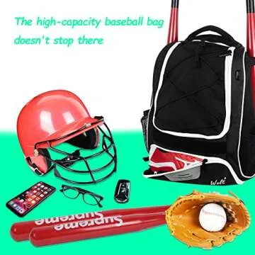 WOLT Youth Baseball Backpack - Perfect for All Ages & Gear