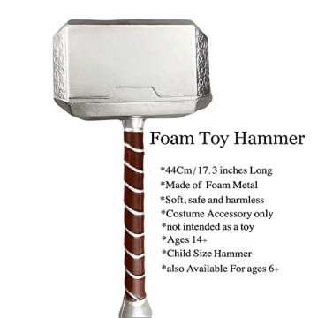 Halloween Cosplay Anime Costume Accessory Props Hammers Model-Weapons Armor Foam Hammer for Collecto...