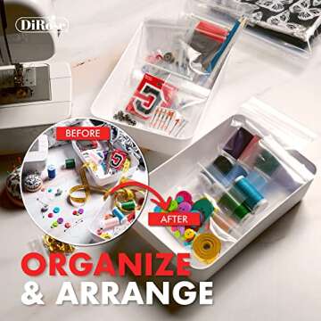 Reclosable Clear Plastic Zip Bags - By DiRose | Resealable, Strong, Thick, Sturdy | For Organizing, ...