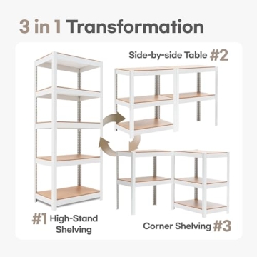 HOMEDANT 5 Tier Adjustable Heavy Duty Shelving Unit