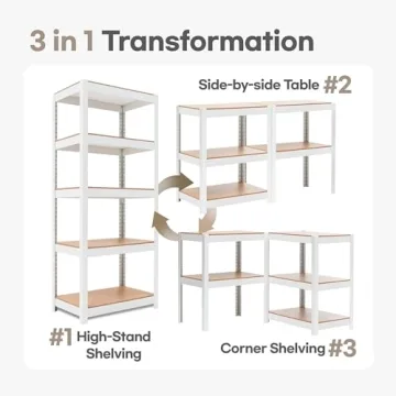 HOMEDANT 5 Tier Adjustable Heavy Duty Shelving Unit