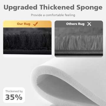 Luxury Fluffy Rug for Living Room, 5x7 Soft Thick Large Area Rug for Bedroom, Shaggy Throw Plush Fuz...