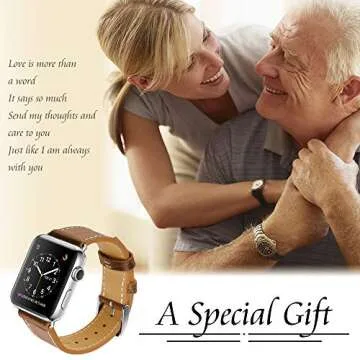 Elegant Alligator Leather Apple Watch Band with Case