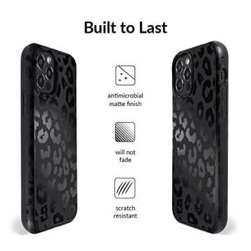 Velvet Caviar Designed for iPhone 12 / iPhone 12 Pro Case Black Leopard [8ft Drop Tested] Compatible with MagSafe - Cute Magnetic Protective Phone Case