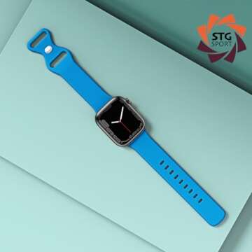 STG Sport Silicone Band - Compatible with Apple Watch Ultra SE Series 10 to 1 for Men and Women
