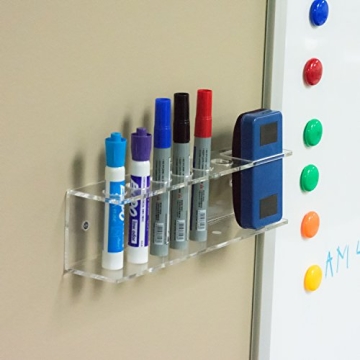 MyGift Clear Acrylic Marker Holder for Whiteboard Organization
