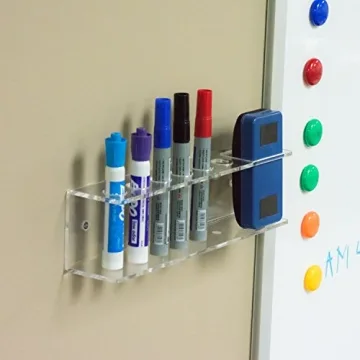 MyGift Clear Acrylic Marker Holder for Whiteboard Organization