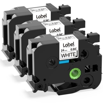 Label KINGDOM TZe-251 24mm Label Tape Replacement for Brother P-Touch Label Tape 1 Inch TZe TZ Tape ...