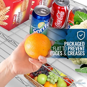 Shelf Liners for Wire Shelf System - Set of 4 in Graphite - 14 x 36 inch - Plastic Wire Shelving Shelf Mats