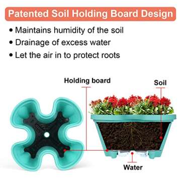 Vertical 5 Tier Stackable Garden Planters with Wheels