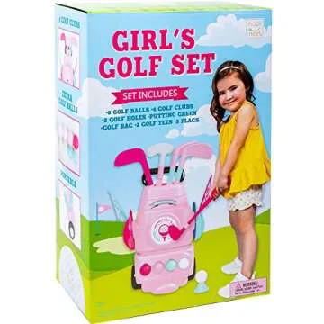 Hapinest Girl Toddler Golf Set 3-5 Years, Mini Golf Clubs
