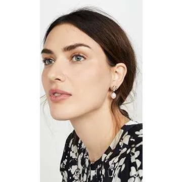 Shop Tory Burch Kira Pave Pearl Drop Earrings Online