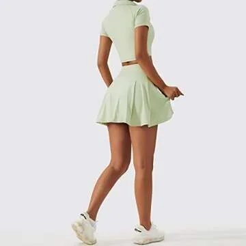 Stylish Tennis Dress 2 Piece Skirt Set for Active Women