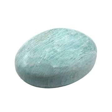 Amazonite Crystals and Healing Stones - Large Palm Stone Crystals Piedra - Crystal for Good Luck, Ba...